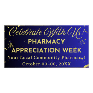 Pharmacy Appreciation Poster Imitats Gold Confetti