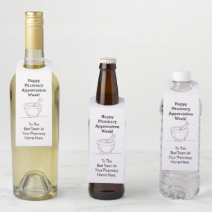 Pharmacy-Aufwertung Woche Wein Flasche Tag Flaschenanhänger