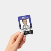 Pharmacy - Blue, Black and White Badge Ausweis (Handheld)