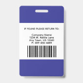 Pharmacy - Blue, Black and White Badge Ausweis (Rückseite)