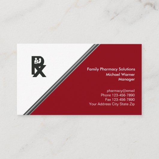 Pharmacy Business Cards Visitenkarte (Vorderseite)