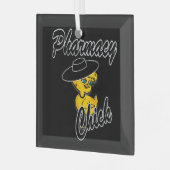 Pharmacy Chick #4 Ornament Aus Glas (Vorderseite links)