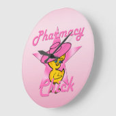 Pharmacy Chick #8 Große Wanduhr (Winkel)