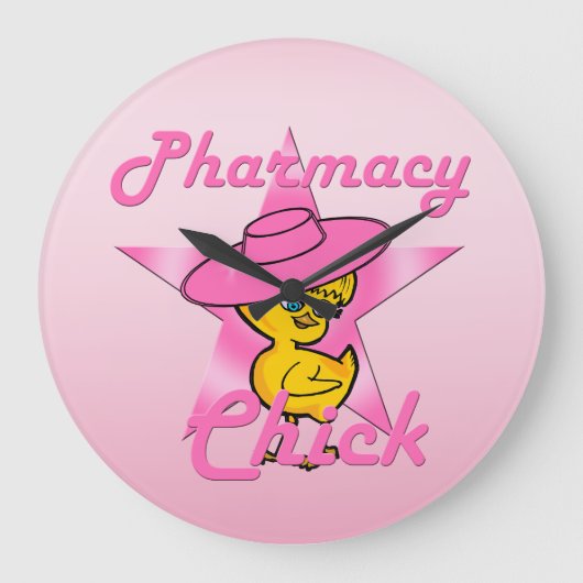 Pharmacy Chick #8 Große Wanduhr (Vorderseite)