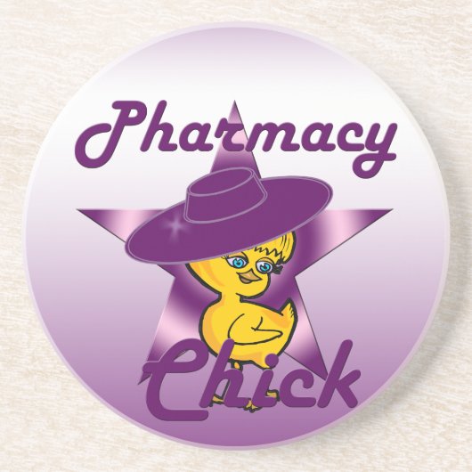 Pharmacy Chick #9 Sandstein Untersetzer (Vorne)