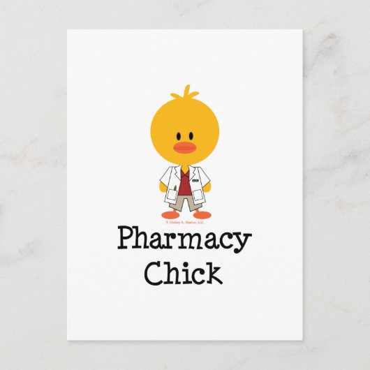 Pharmacy Chick Postcard Postkarte (Vorderseite)