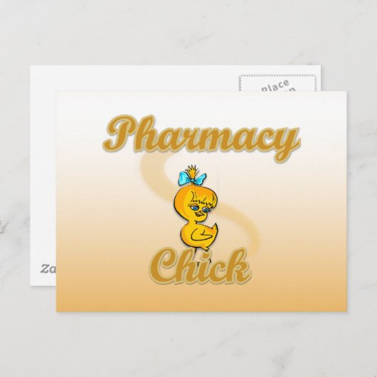 Pharmacy Chick Postkarte (Vorne/Hinten)