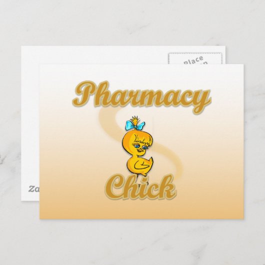 Pharmacy Chick Postkarte (Vorne/Hinten)