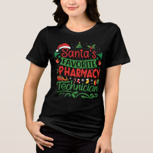 Pharmacy Christmas Santa Favorite Tri-Blend Shirt