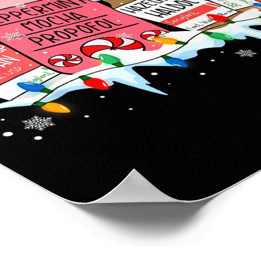 Pharmacy Crew Christmas Pharmacist Medicine Reinde Poster (Ecke)