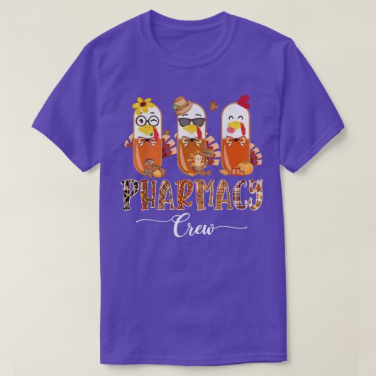 Pharmacy Crew Niedlich Turkey Pills T-Shirt (Design vorne)