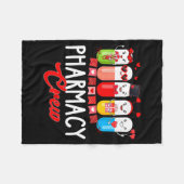 Pharmacy Crew Nurse Valentines Day Pharmacist Tech Fleecedecke (Vorderseite (Horizontal))