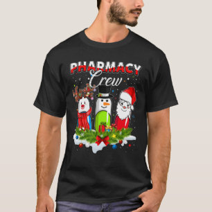 Pharmacy Crew Weihnachten Pillen Snowman Reindei S T-Shirt