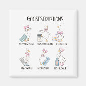 Pharmacy Funny Goose Silly Prescriptions Puns Medi Magnet (Vorne)