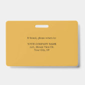 Pharmacy Gold Deluxe Foto Abzeichen Ausweis (Rückseite)