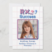 Pharmacy Graduation Party with Photo Einladung (Rückseite)