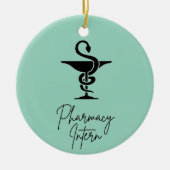 Pharmacy Intern Keramik Circle Ornament (Vorne)