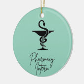 Pharmacy Intern Keramik Circle Ornament (Links)