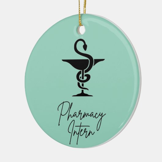 Pharmacy Intern Keramik Circle Ornament (Links)