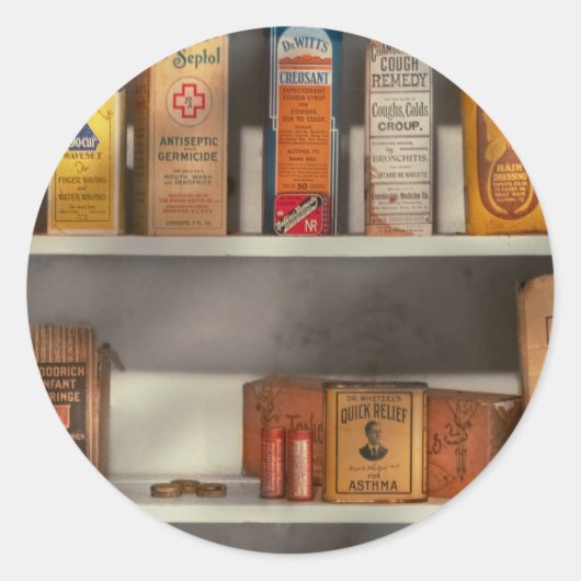 Pharmacy - Many coughing cures Runder Aufkleber (Vorderseite)
