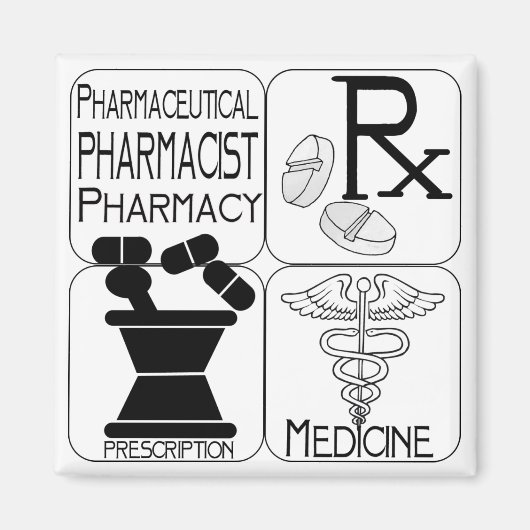 Pharmacy Pharmacist LOGO Magnet (Vorne)