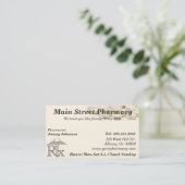Pharmacy Pharmacist Medication List Business Card Visitenkarte (Stehend Vorderseite)