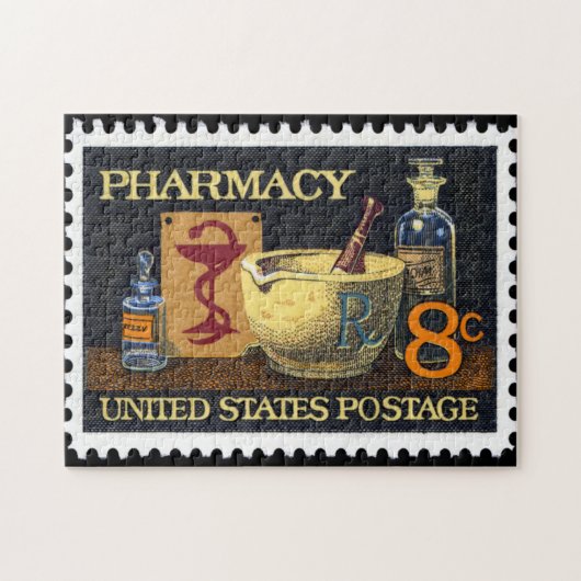 Pharmacy RX Briefmarke~Pharmacist ~Druggist~Apothe Puzzle (Horizontal)