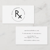 Pharmacy RX Business Card Visitenkarte (Vorne/Hinten)