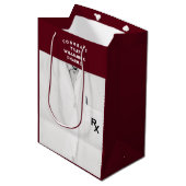 Pharmacy School Abschluss Mittlere Geschenktasche Geschenktüte (Vorderseite Schrägansicht)