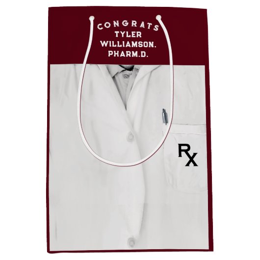 Pharmacy School Abschluss Mittlere Geschenktasche Geschenktüte (Vorderseite)