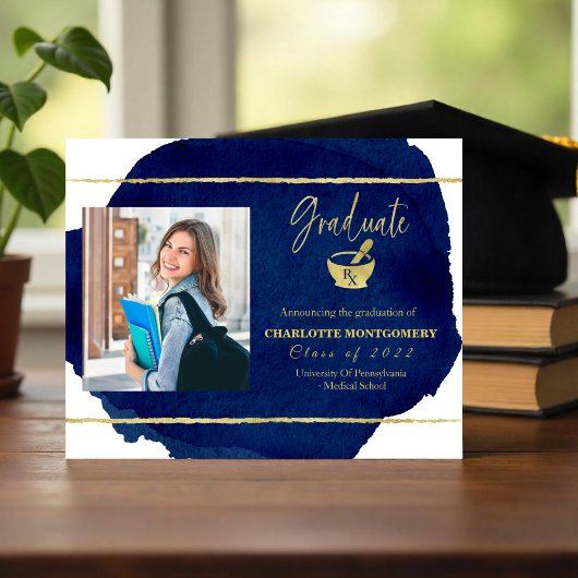 Pharmacy School Grad Budge Ankündigung Foto