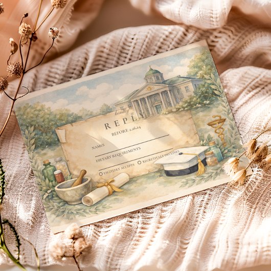 Pharmacy School Graduation Celebration RSVP Karte