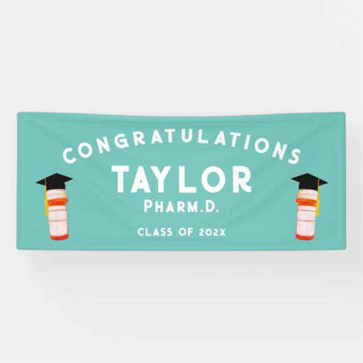 Pharmacy School Pharmacist Graduation Party Banner (Horizontal)