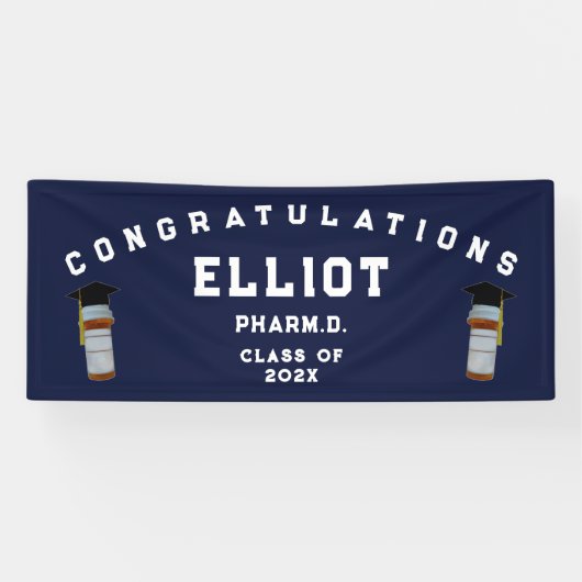 Pharmacy School Pharmacist Graduation Party Banner (Horizontal)