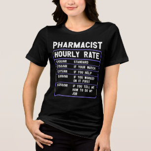 Pharmacy-Shirts Apotheker Stundensatz Tri-Blend Shirt
