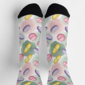 Pharmacy Socken in rosa, Lila und grau (Oben)