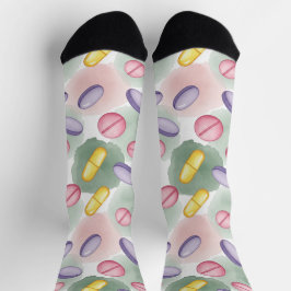 Pharmacy Socken in rosa, Lila und grau