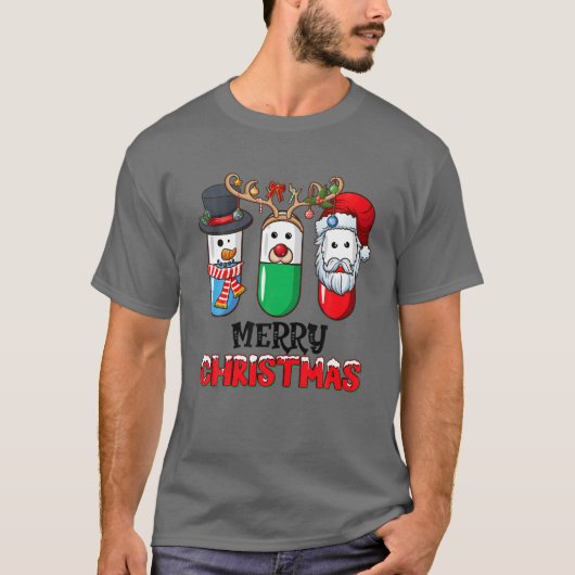 Pharmacy Squad Funny Pills Apothekerin Merry Chris T-Shirt (Vorderseite)