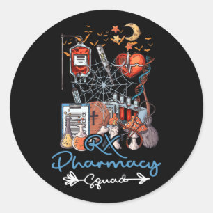 Pharmacy Squad Halloween Pillen von Spooky Pharmac Runder Aufkleber