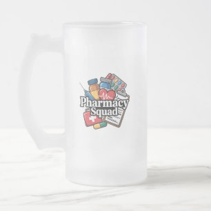 'Pharmacy Squad'.Kissen Mattglas Bierglas