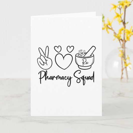 Pharmacy Squad Medicine Pharmacist Technician Tech Karte (Gelbe Blume)