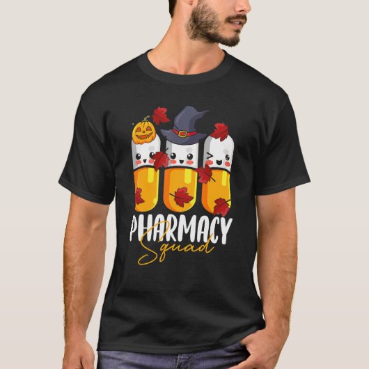 Pharmacy Squad Pharmacist Pumpkin Fall Thanksgivin T-Shirt (Vorderseite)