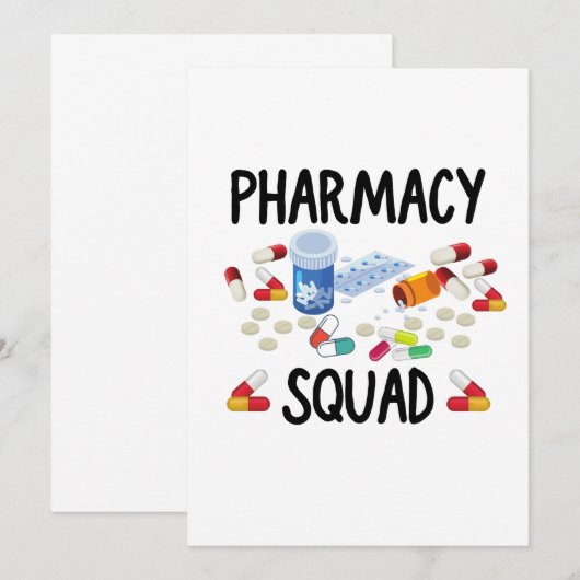 Pharmacy Squad T - Shirt Einladung (Vorne/Hinten)