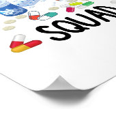 Pharmacy Squad T - Shirt Poster (Ecke)