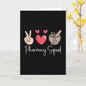 Pharmacy Squad Technician Tech Medicinal Pharmacis Karte (Gelbe Blume)