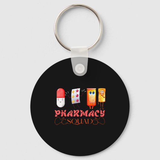 Pharmacy Squad Valentines Cute Lls Pharmacist Phar Schlüsselanhänger (Vorderseite)