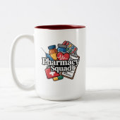 'Pharmacy Squad'. Zweifarbige Tasse (Links)