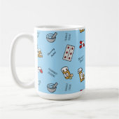 Pharmacy Student icons on blue Coffee Mug Kaffeetasse (Links)