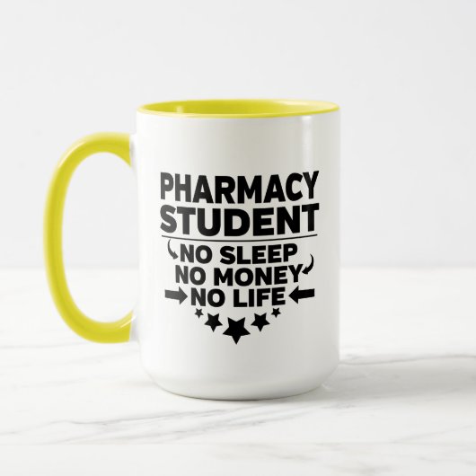 Pharmacy Student kein Schlaf kein Geld Tasse (Links)