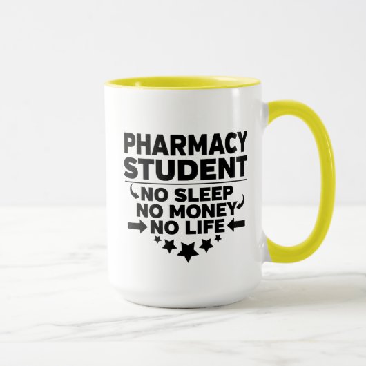 Pharmacy Student kein Schlaf kein Geld Tasse (Rechts)